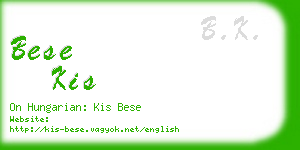 bese kis business card